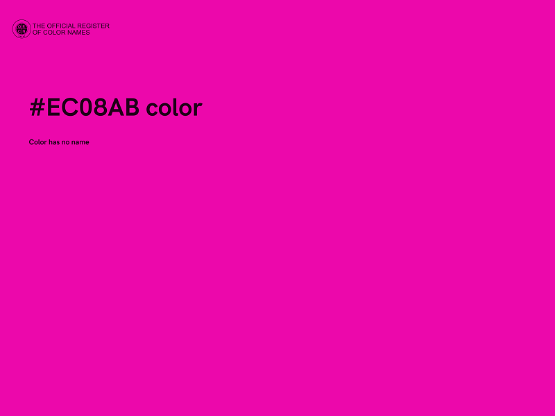 #EC08AB color image