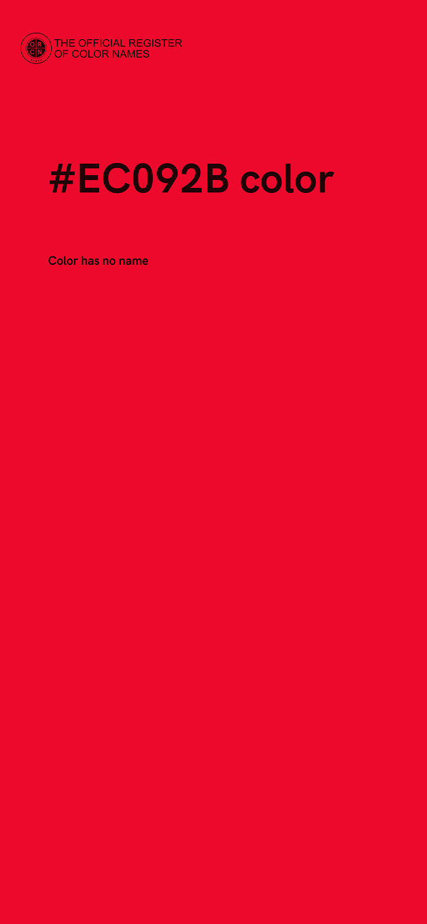 #EC092B color image
