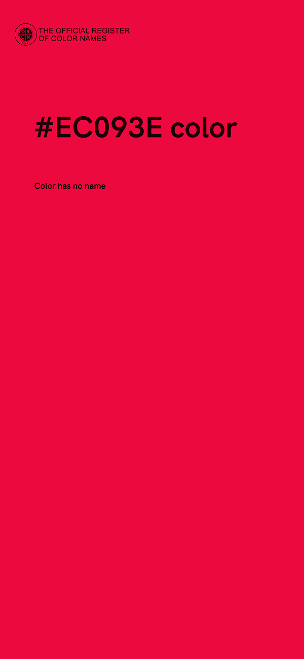 #EC093E color image