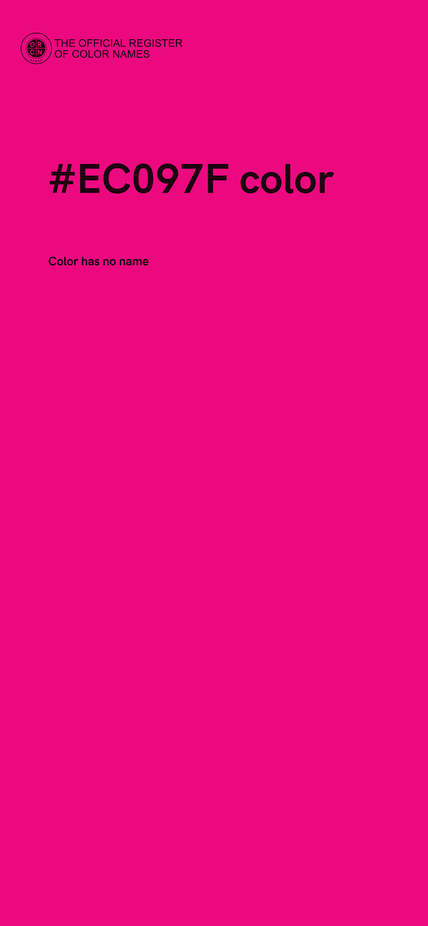 #EC097F color image