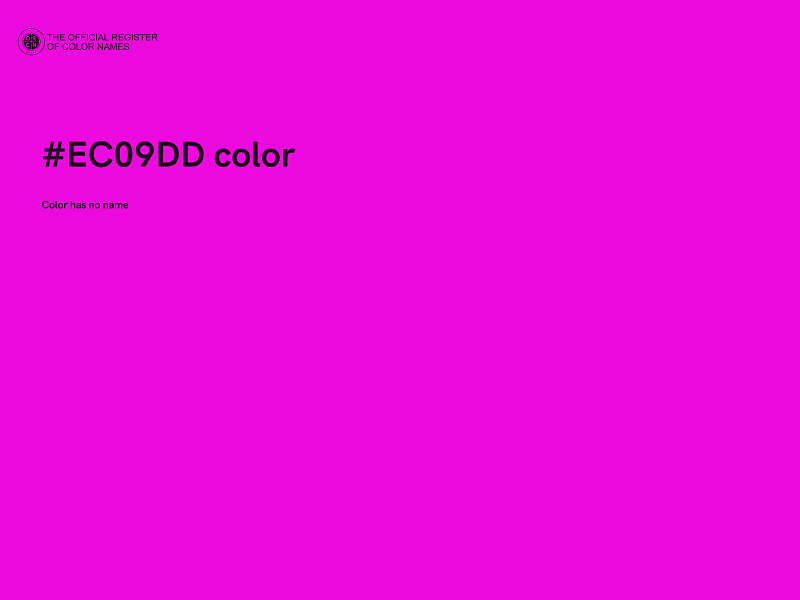 #EC09DD color image