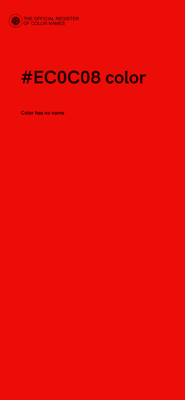 #EC0C08 color image