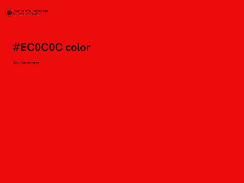 #EC0C0C color image