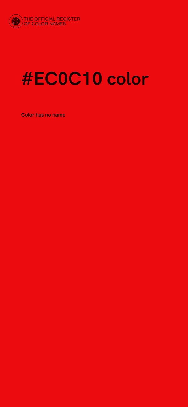#EC0C10 color image