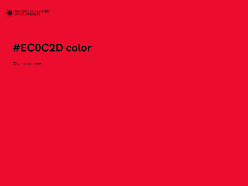 #EC0C2D color image