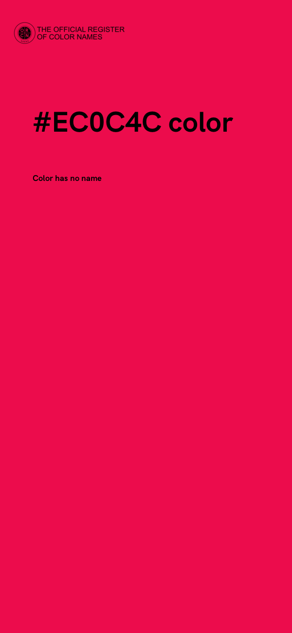 #EC0C4C color image
