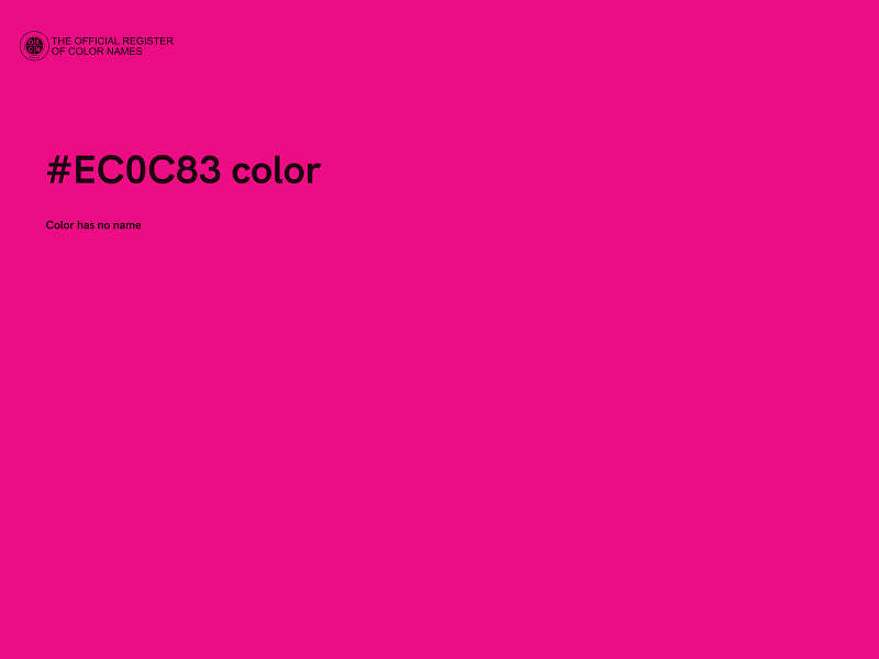 #EC0C83 color image