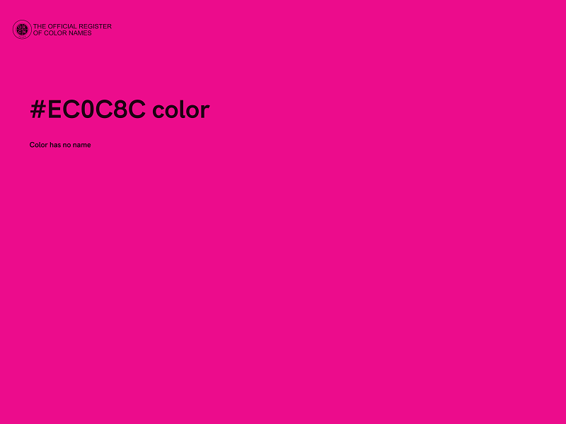 #EC0C8C color image