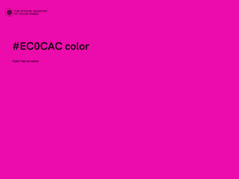 #EC0CAC color image