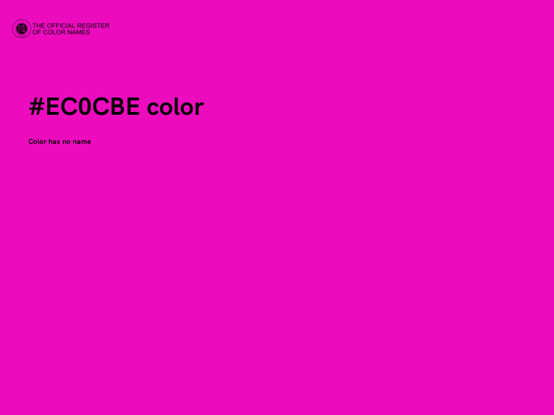 #EC0CBE color image