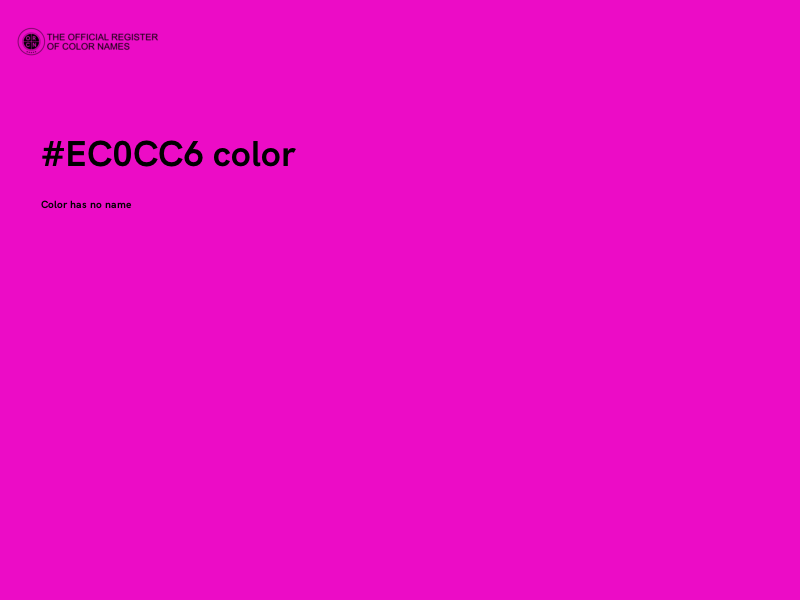 #EC0CC6 color image