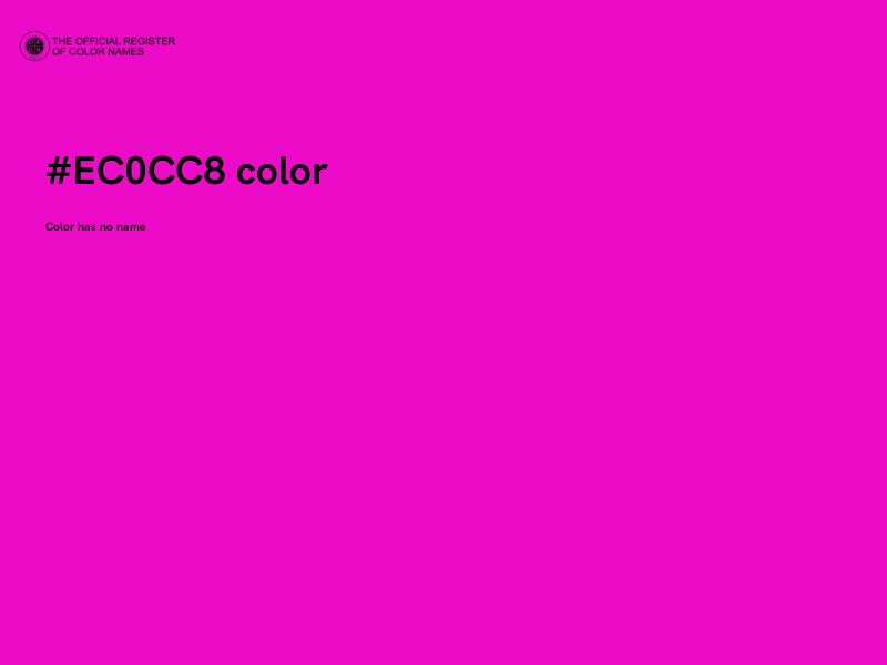 #EC0CC8 color image