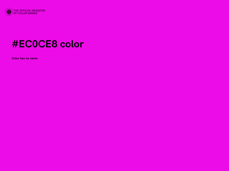 #EC0CE8 color image