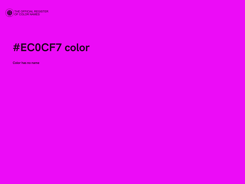#EC0CF7 color image
