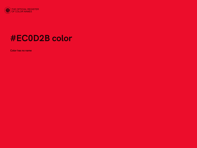 #EC0D2B color image