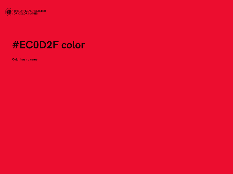 #EC0D2F color image