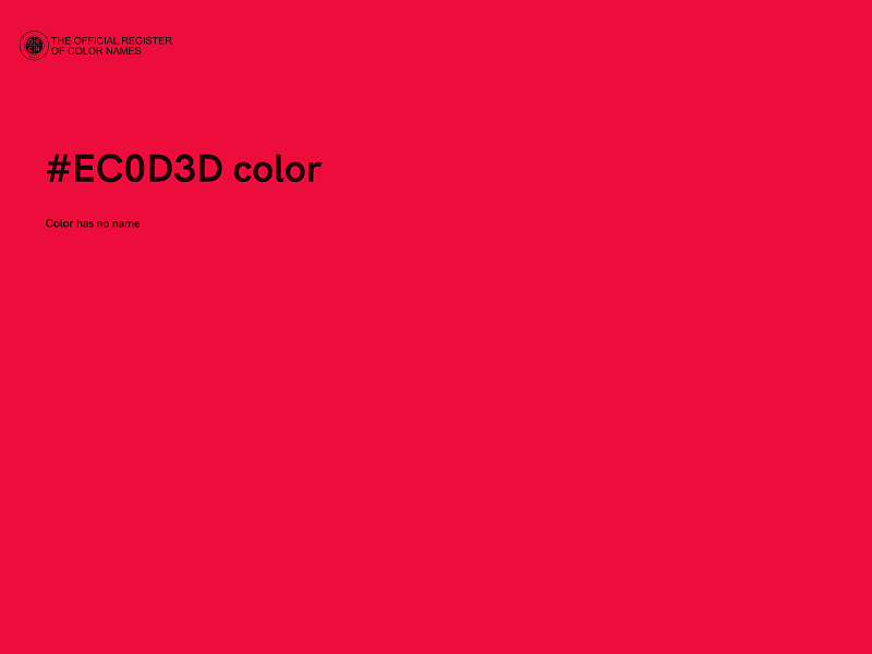 #EC0D3D color image