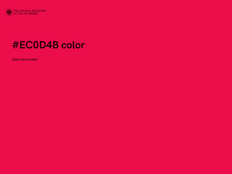 #EC0D4B color image