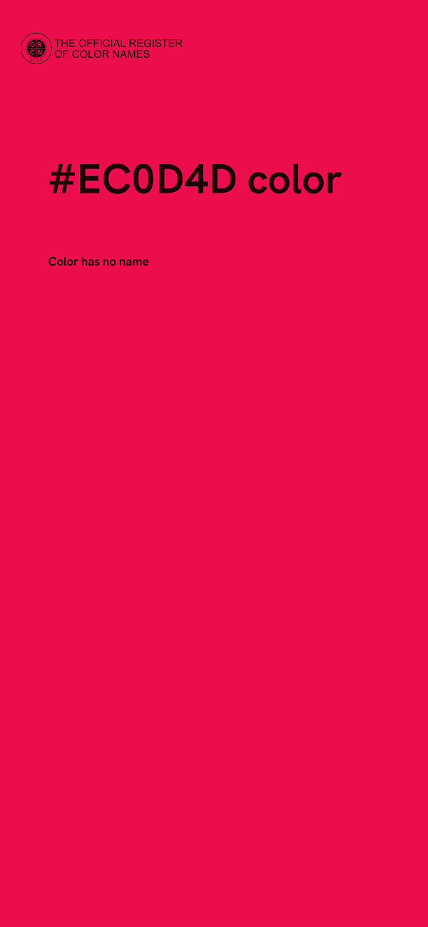 #EC0D4D color image