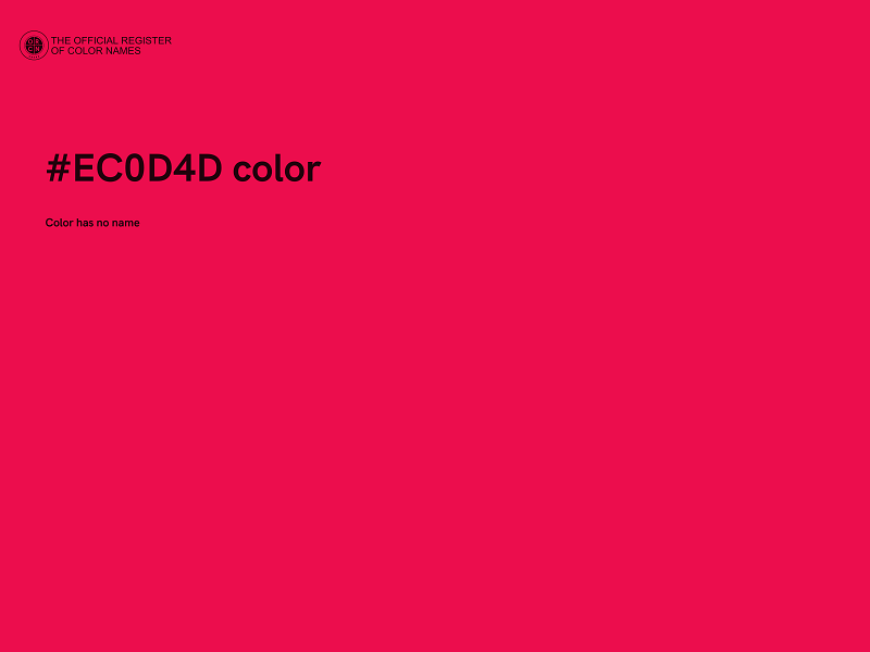 #EC0D4D color image