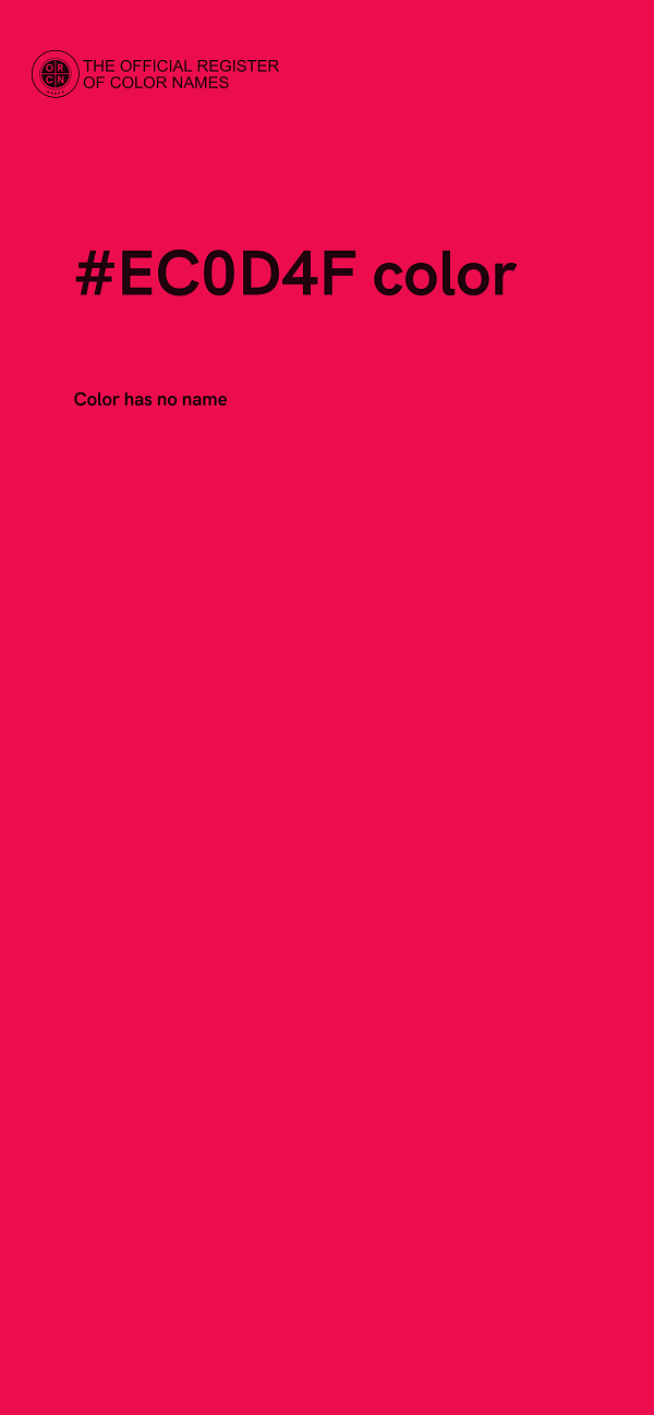 #EC0D4F color image