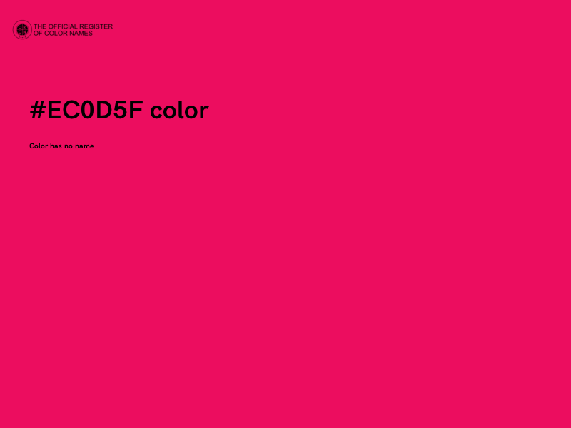 #EC0D5F color image