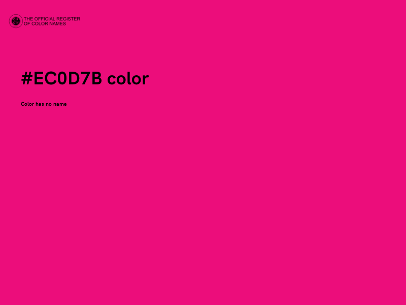#EC0D7B color image