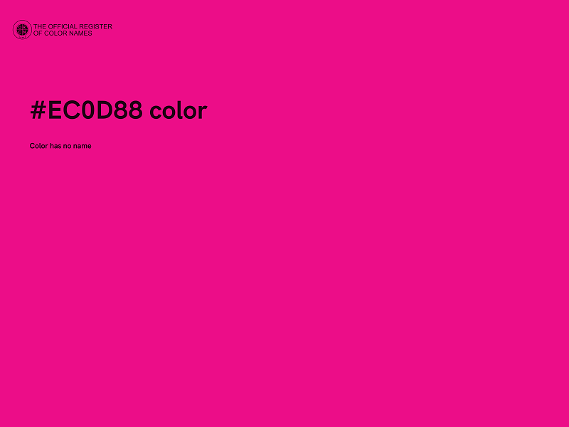 #EC0D88 color image