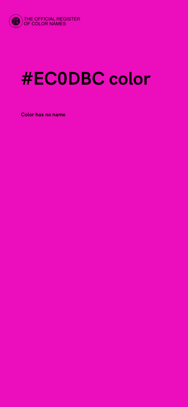 #EC0DBC color image