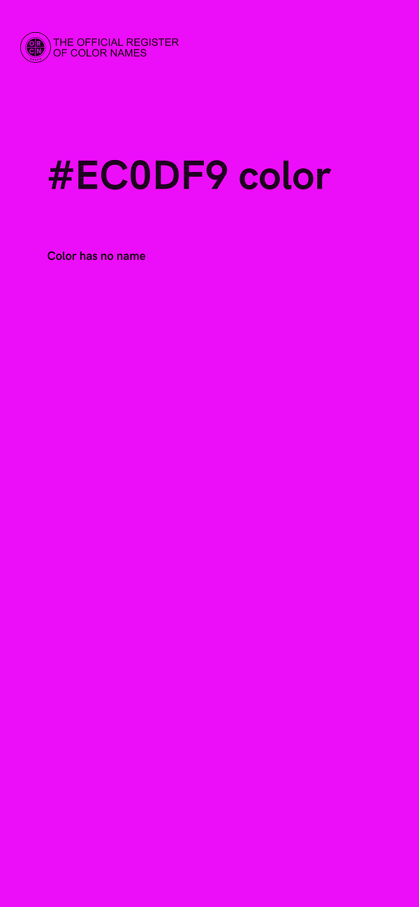 #EC0DF9 color image