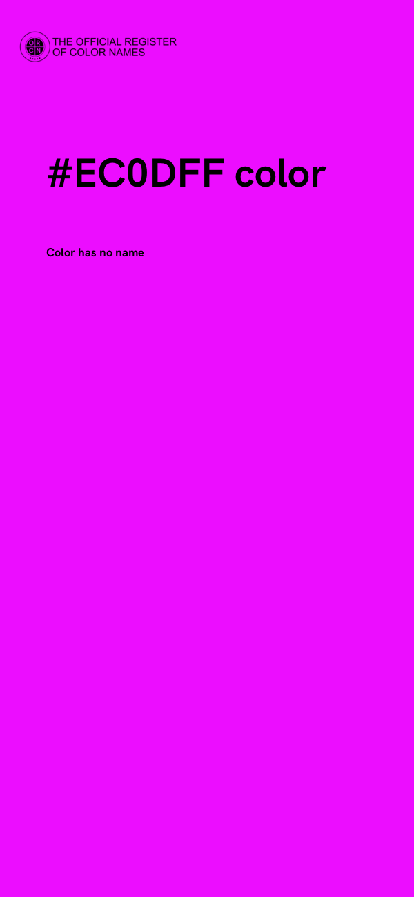 #EC0DFF color image