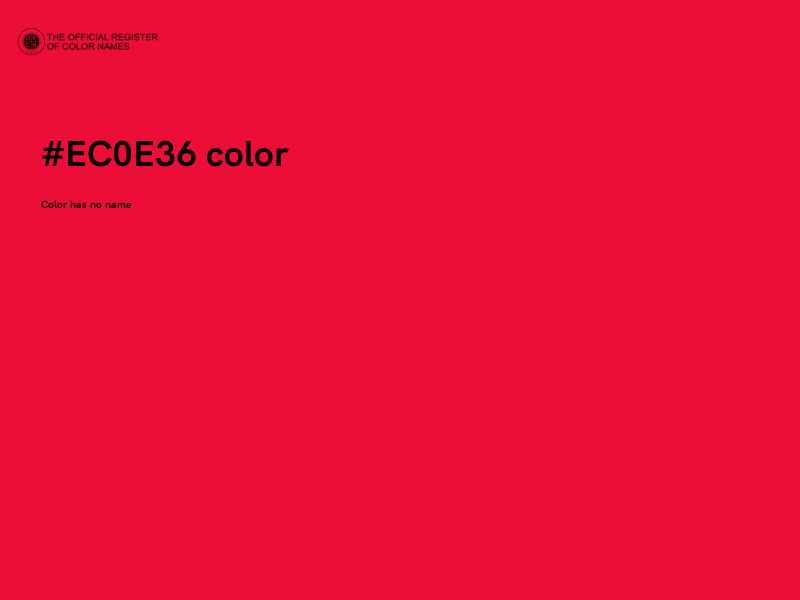 #EC0E36 color image