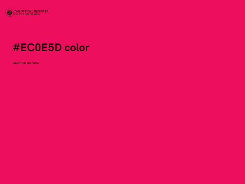 #EC0E5D color image