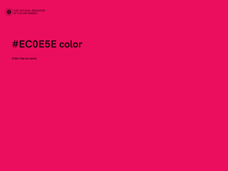 #EC0E5E color image