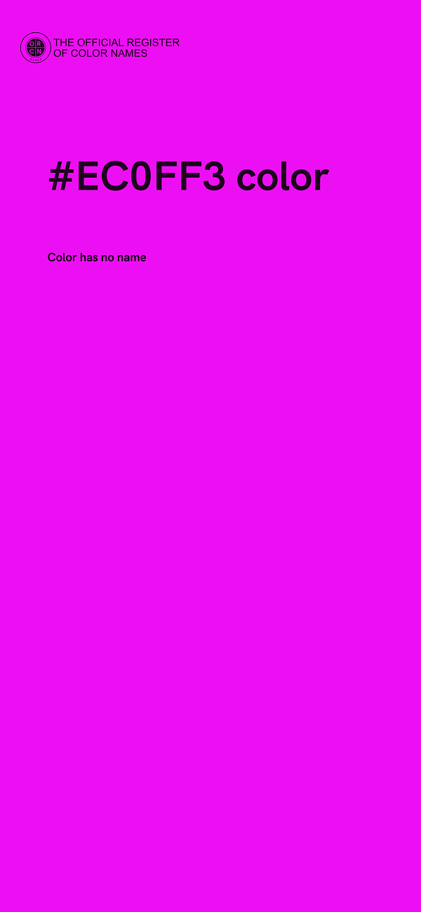 #EC0FF3 color image