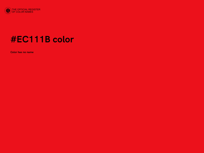 #EC111B color image