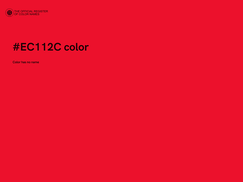 #EC112C color image