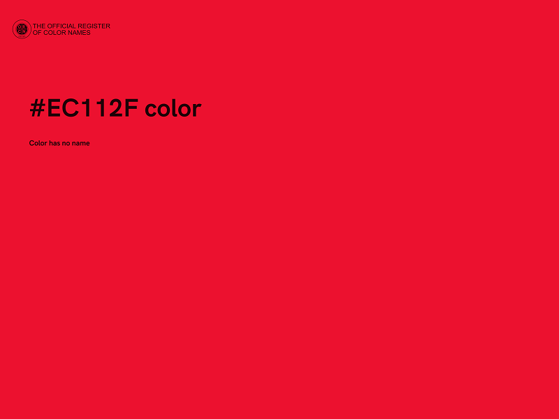 #EC112F color image