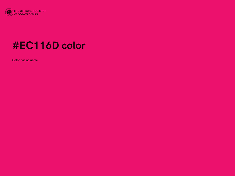 #EC116D color image