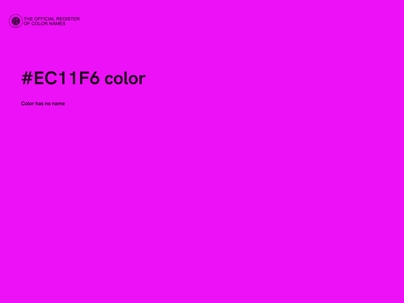 #EC11F6 color image