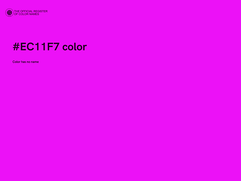 #EC11F7 color image