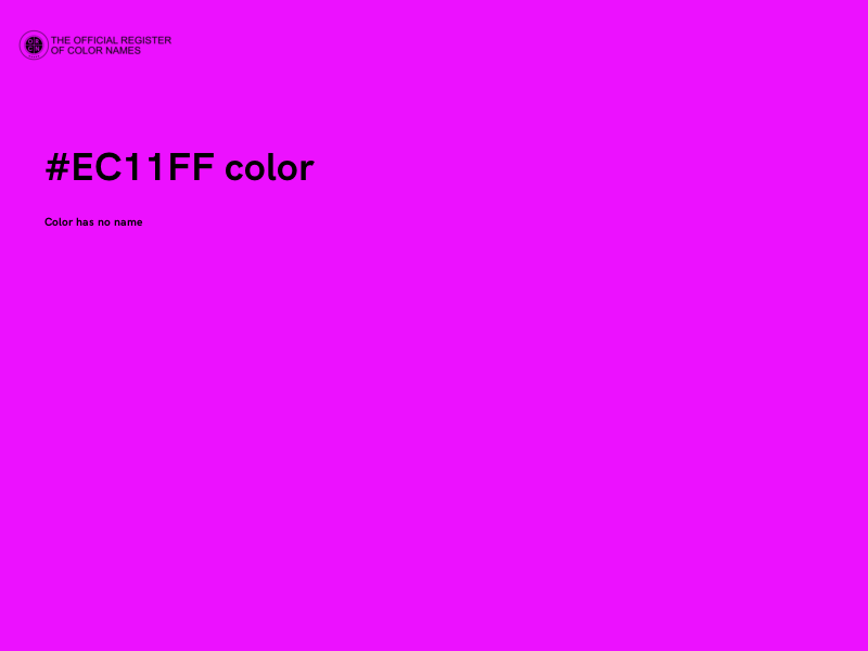 #EC11FF color image
