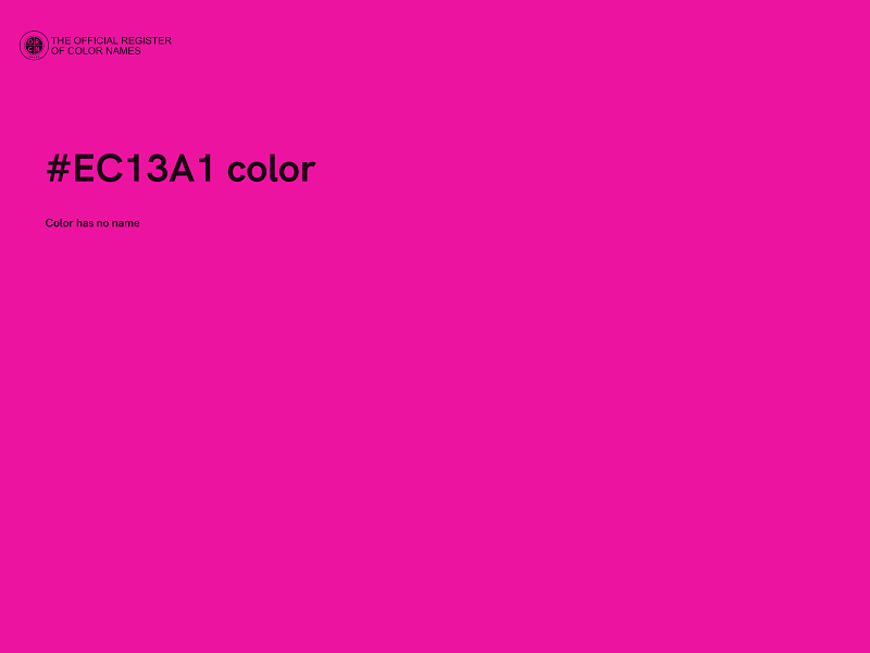 #EC13A1 color image