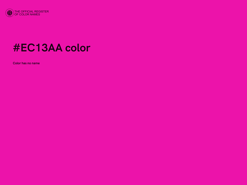 #EC13AA color image