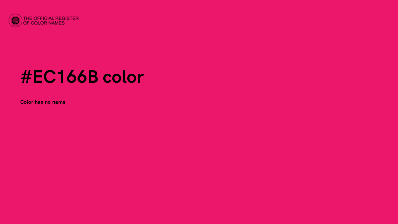 #EC166B color image
