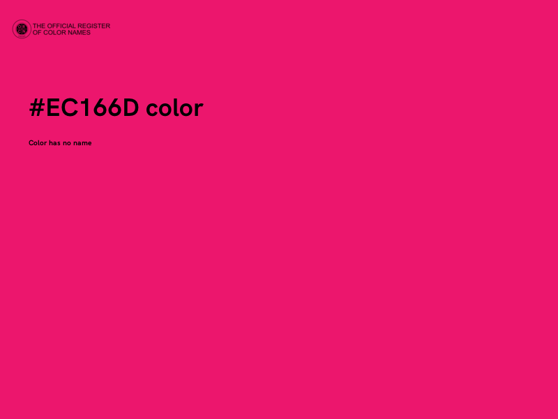 #EC166D color image
