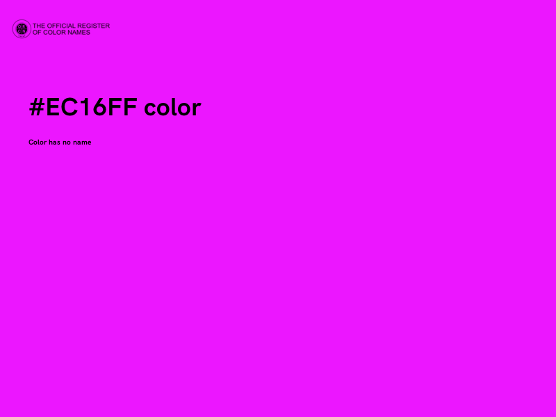 #EC16FF color image