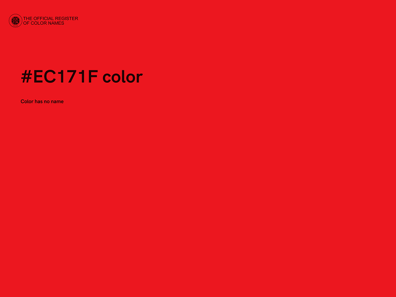 #EC171F color image