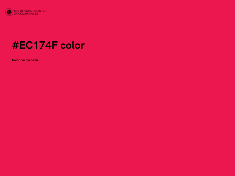 #EC174F color image