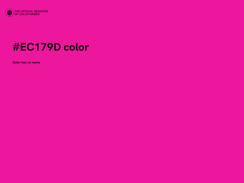 #EC179D color image